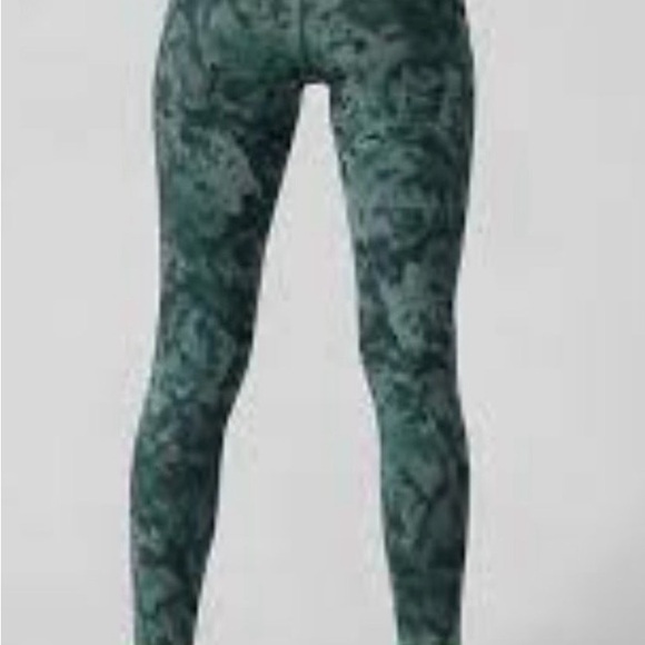 Athleta Green Floral Patterned Leggings - Picture 2 of 7